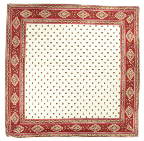 cushion cover 45 x 45 cm (Esterel. raw/bordeaux) - Click Image to Close